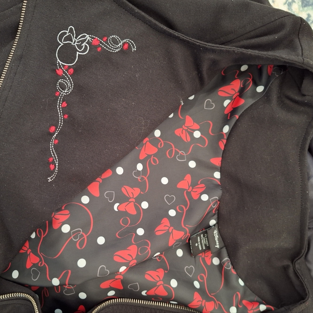 Torrid Disney Collection Minnie Mouse Black Peplum Moto Knit Jacket Plus Sz5 5X - Picture 9 of 11